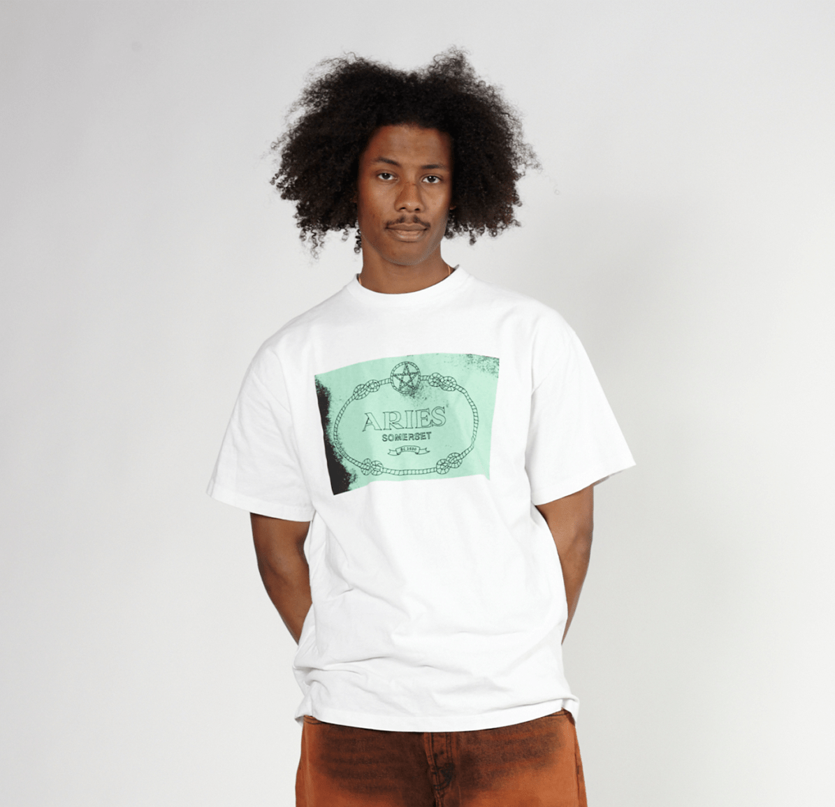Aries Wiccan Short Sleeve Tee - White - Aries - State Of Play