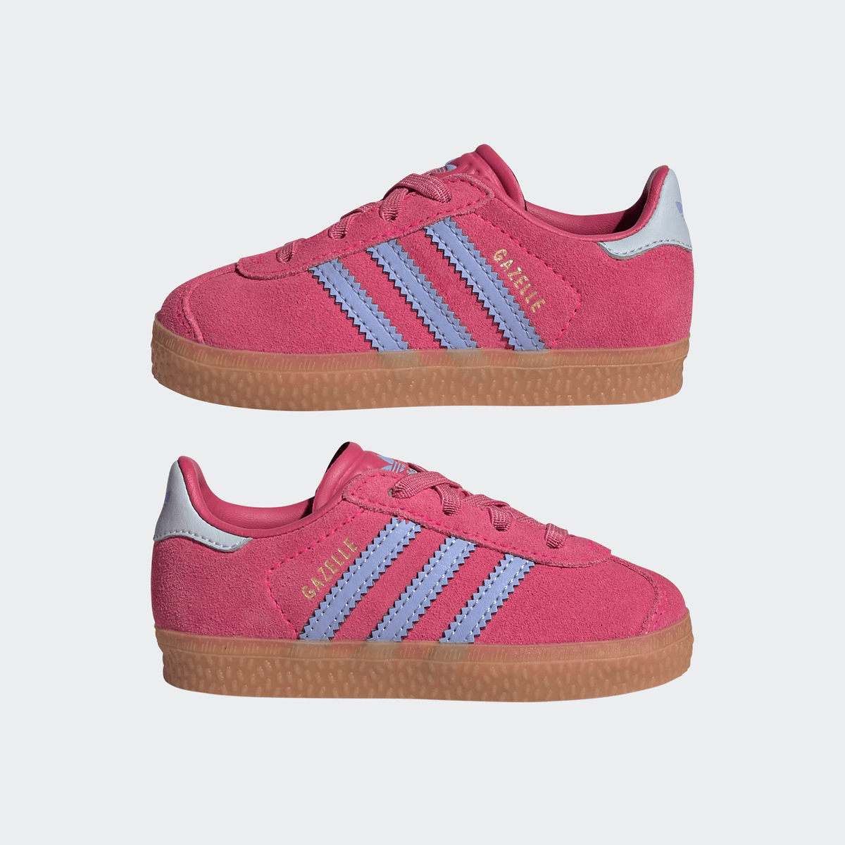 Adidas Gazelle Comfort Closure Elastic Laces Kids - Shock Pink/Blue Spark/Halo Bllue - Adidas - State Of Play