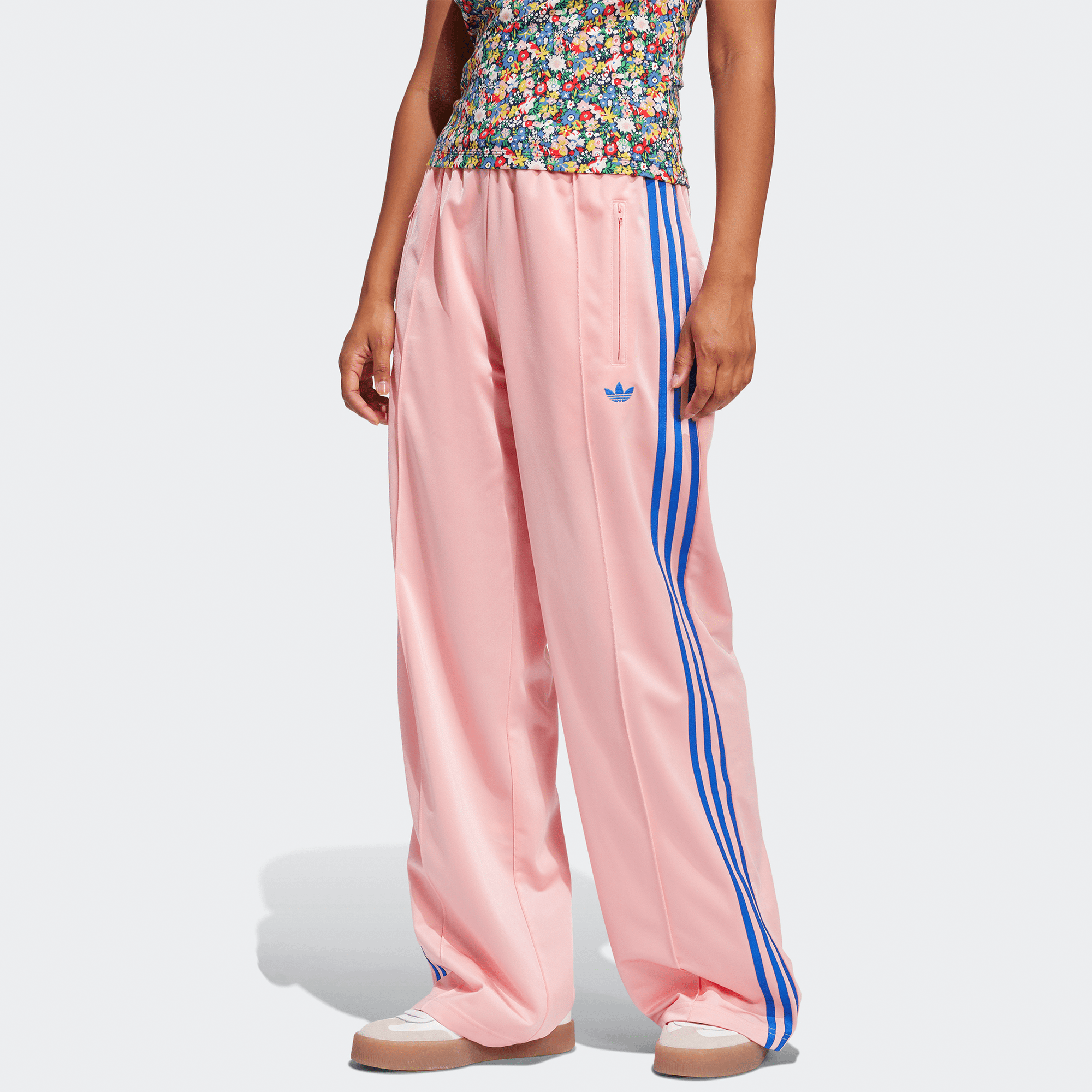 Adidas Firebird Loose Track Pant - Semi Pink Spark/Blue - Adidas - State Of Play