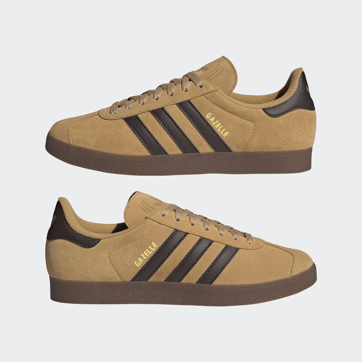 Adidas Gazelle - Golden Beige/Dark Brown/Gold Metallic - Adidas - State Of Play