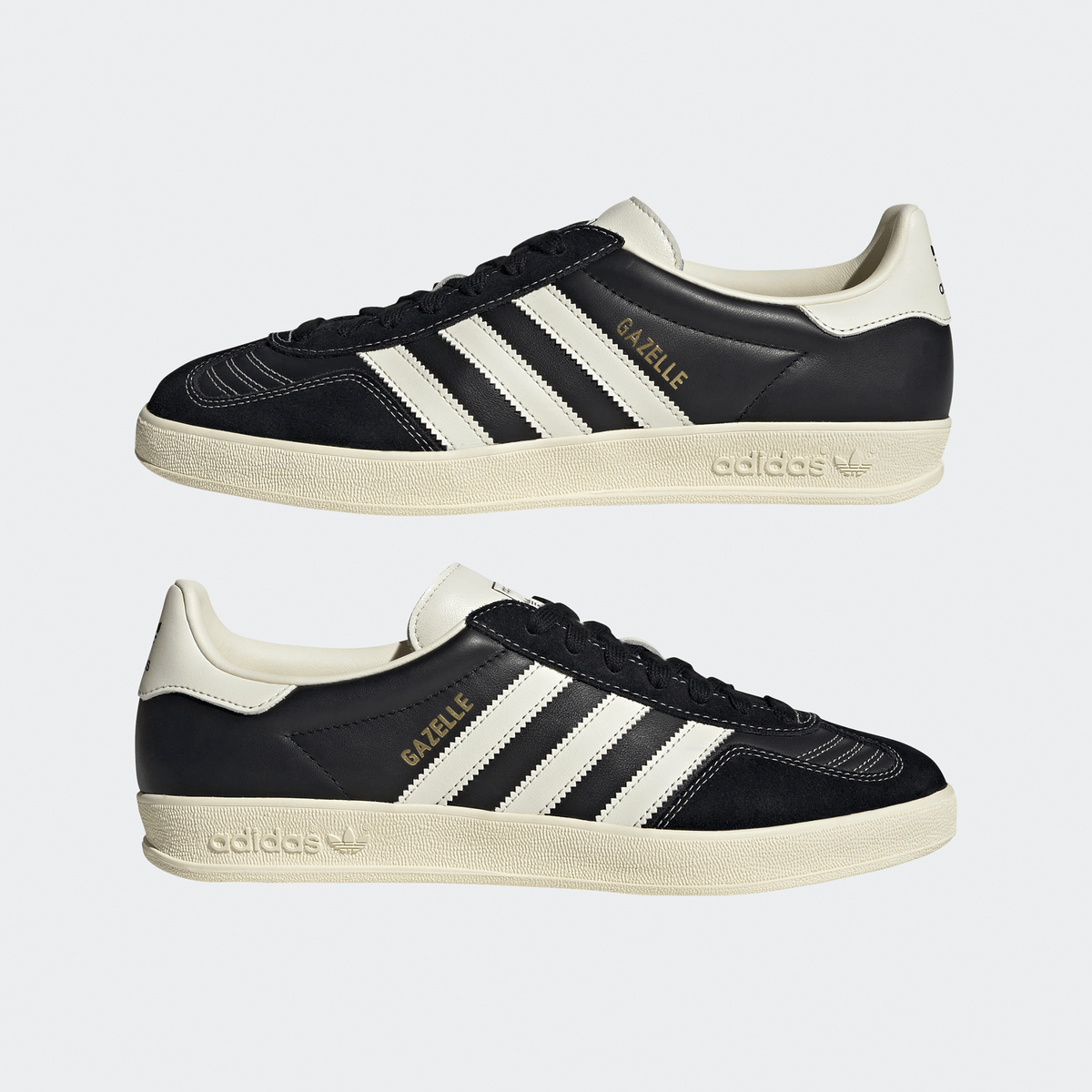 Adidas Gazelle Indoor - Core Black/Cream White/Gold Metallic - Adidas - State Of Play