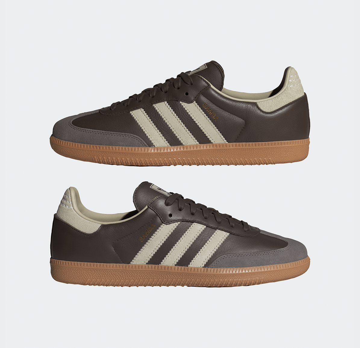 Adidas Samba OG - Brown/Putty Grey/Gold Metallic - Adidas - State Of Play