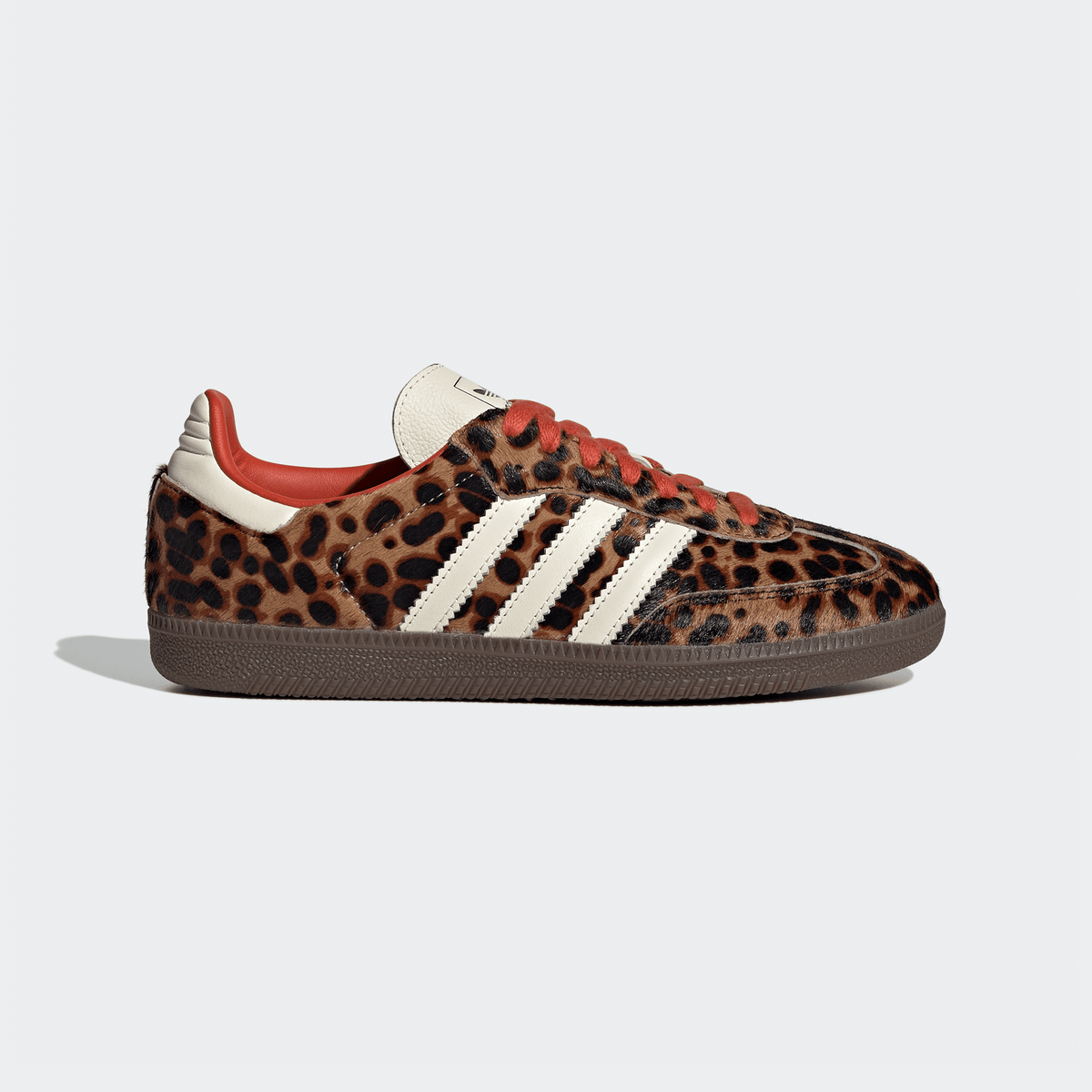 Adidas Samba OG Womens - Core Black/Preloved Red/Cream White/Leopard Print - Adidas - State Of Play