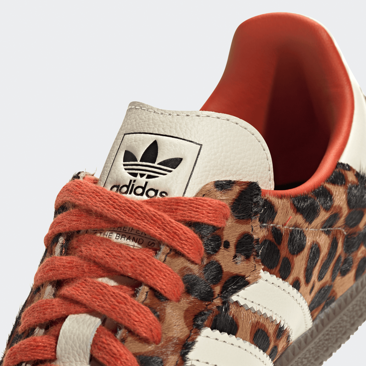 Adidas Samba OG Womens - Core Black/Preloved Red/Cream White/Leopard Print - Adidas - State Of Play