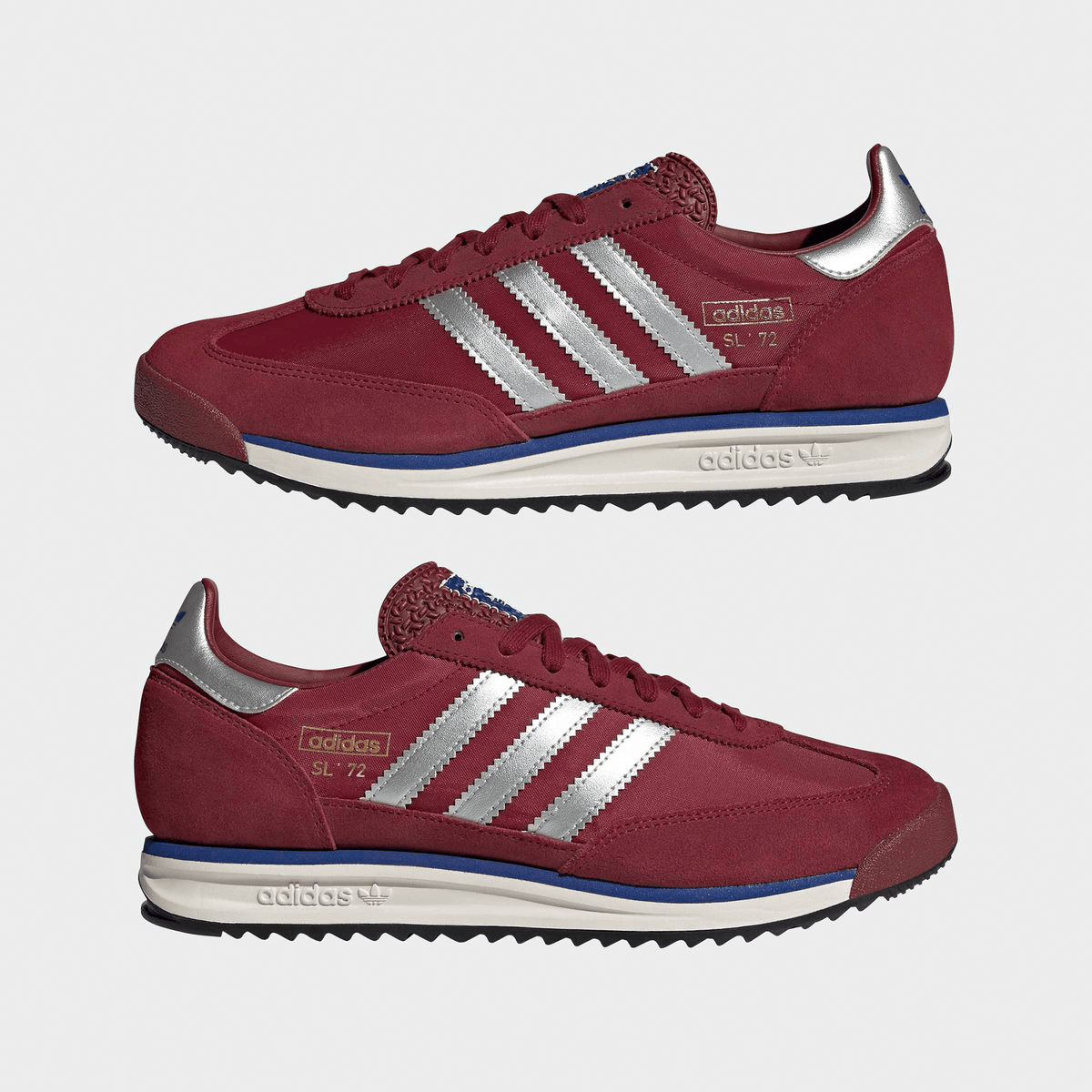 Adidas SL 72 RS - Noble Maroon/Silver Metallic/Off White - Adidas - State Of Play