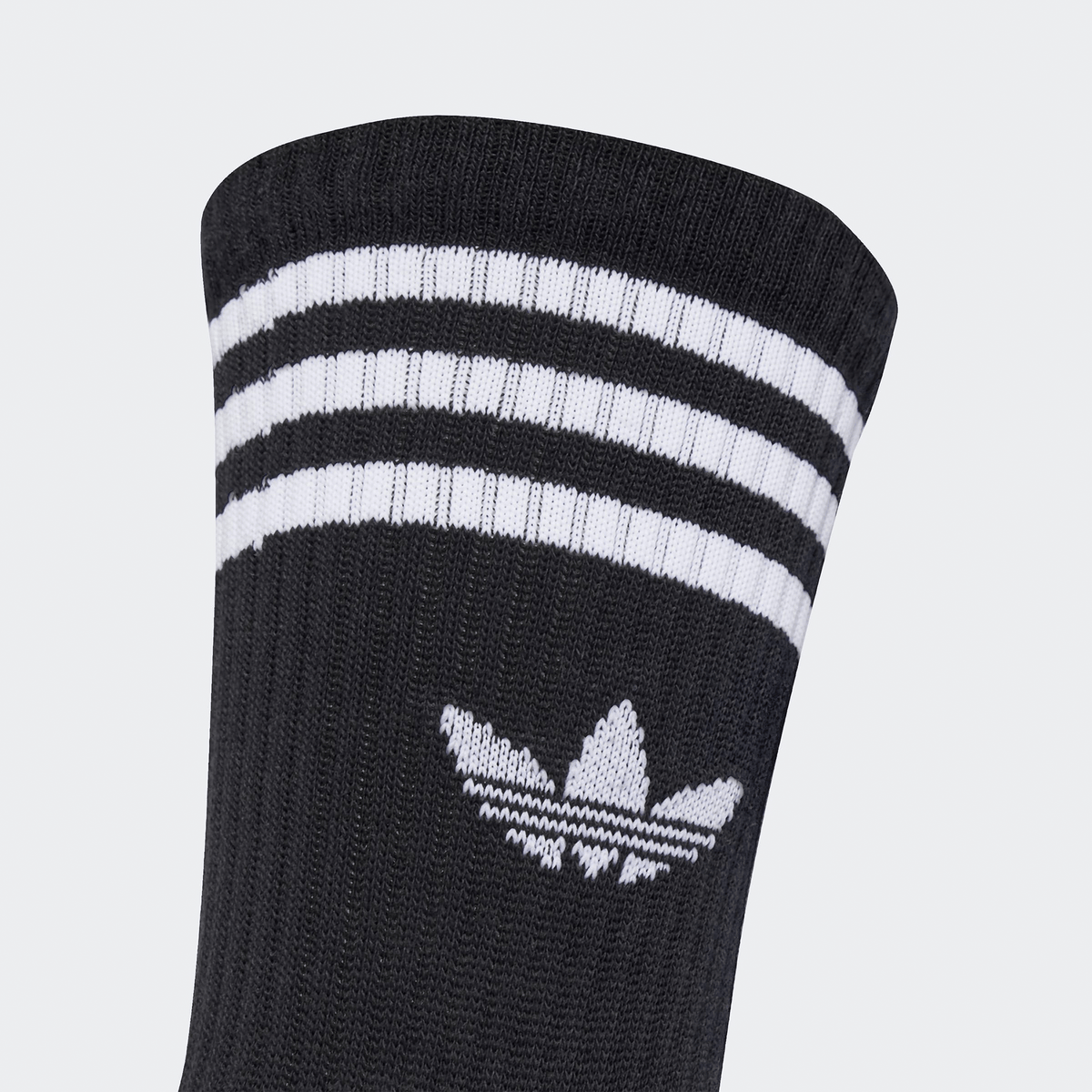 Adidas Three Stripes Crew Socks 3 Pack - Black/Black/Black - Adidas - State Of Play