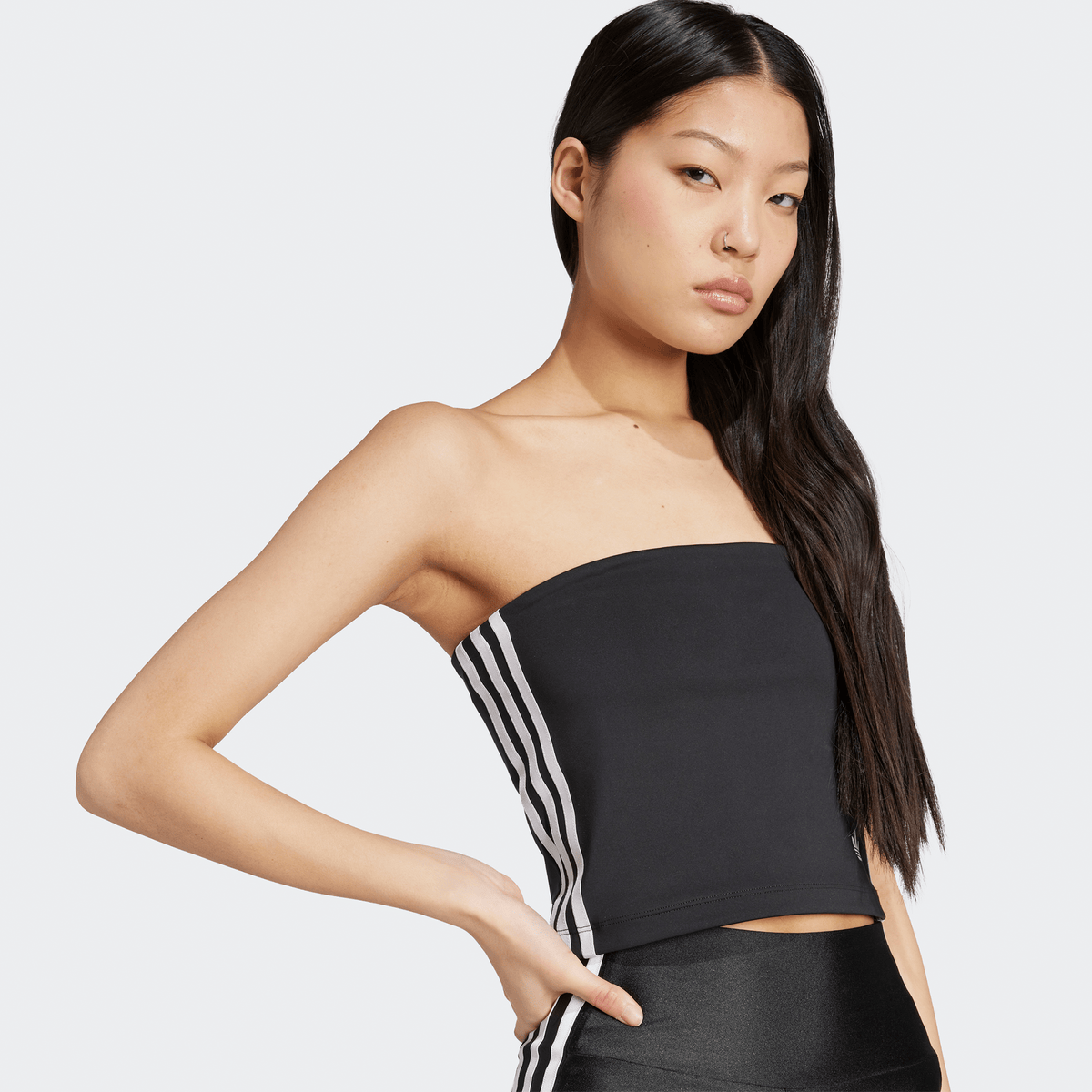 Adidas 3 Stripes Tube Top - Black/White - Adidas - State Of Play