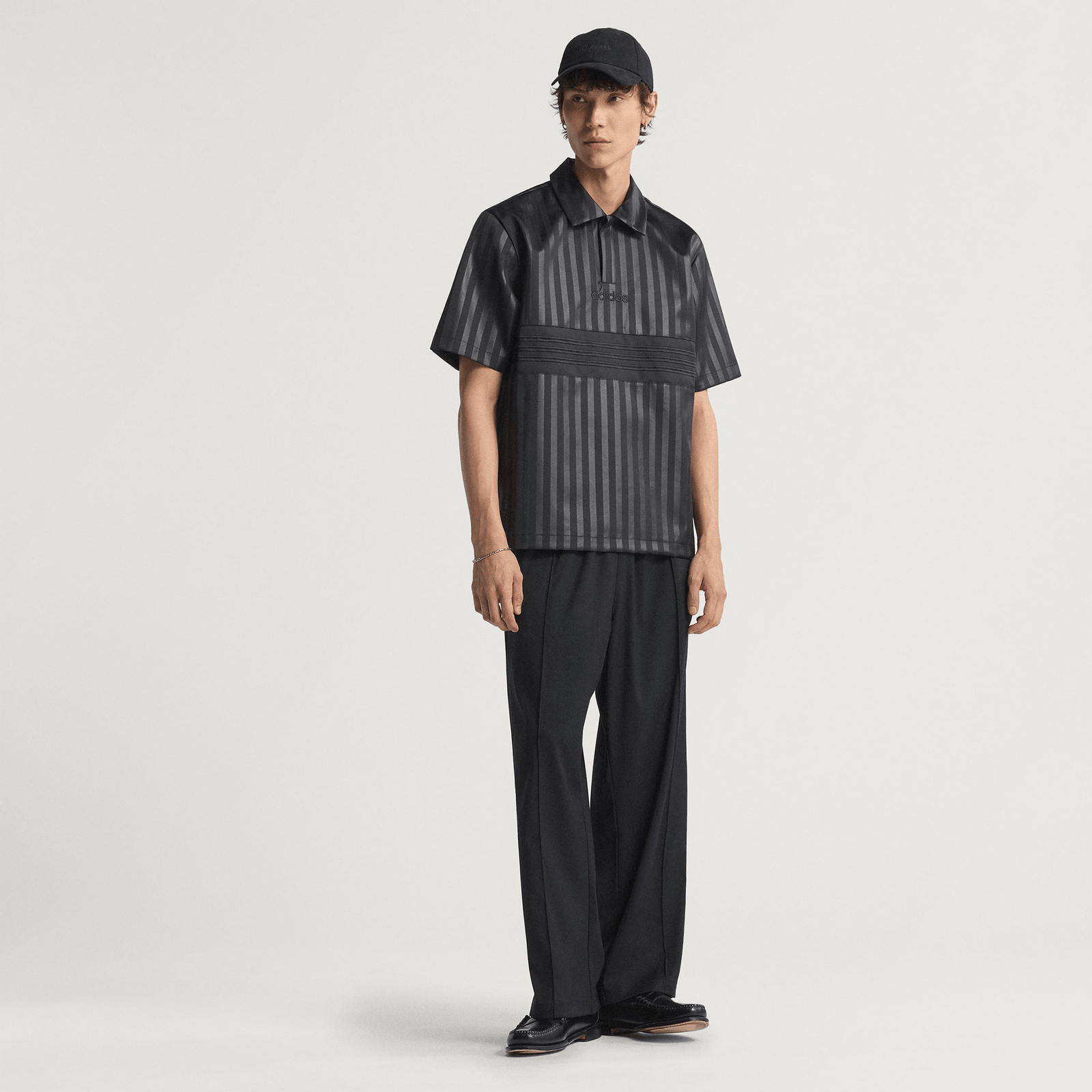 Adidas Premium Baggy Track Pant - Black/Black - Adidas - State Of Play
