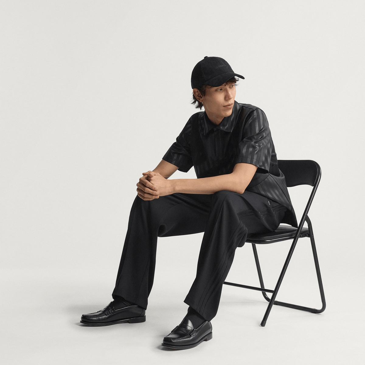 Adidas Premium Baggy Track Pant - Black/Black - Adidas - State Of Play