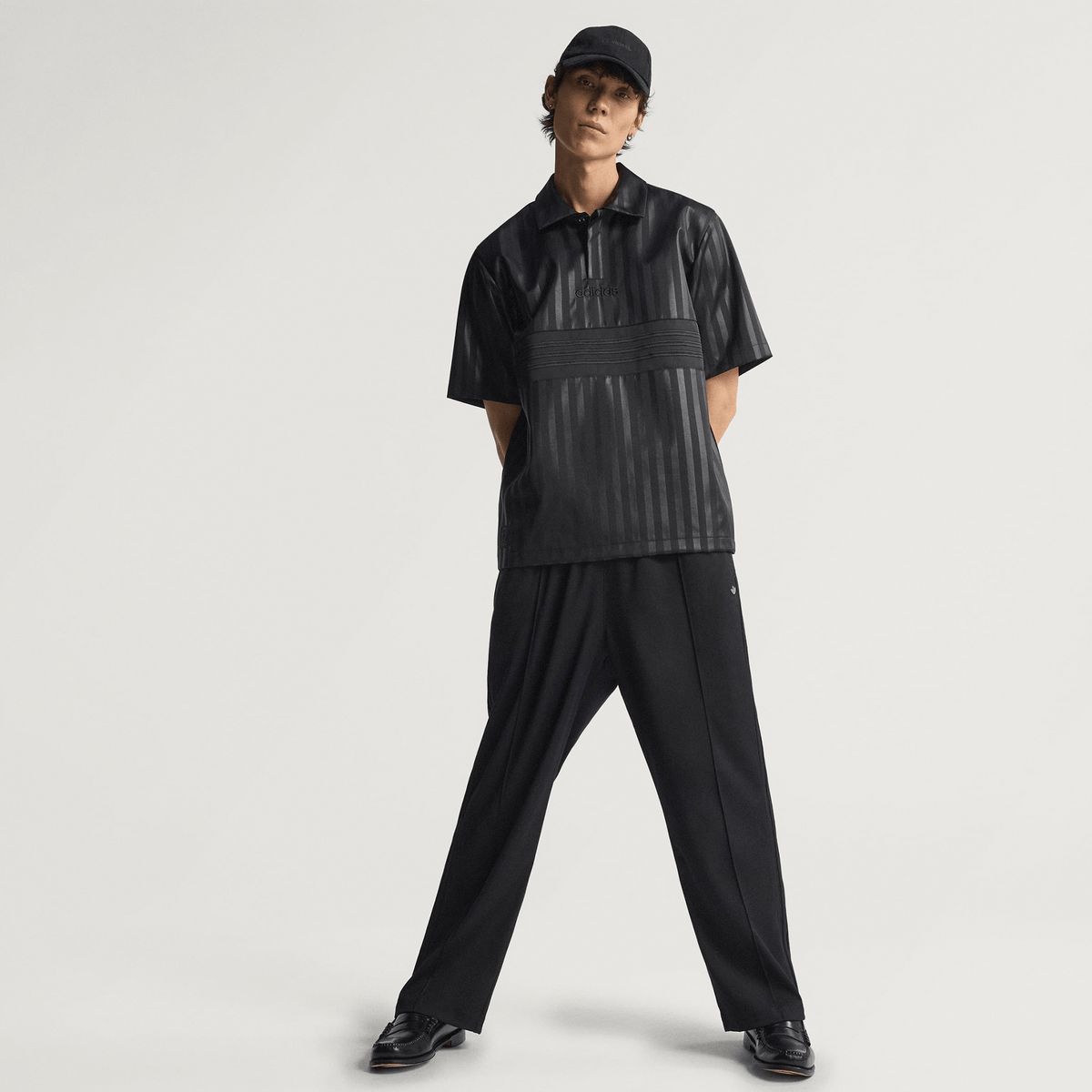 Adidas Premium Baggy Track Pant - Black/Black - Adidas - State Of Play