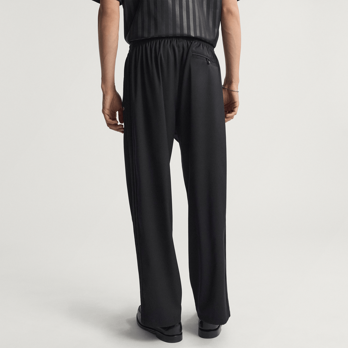 Adidas Premium Baggy Track Pant - Black/Black - Adidas - State Of Play
