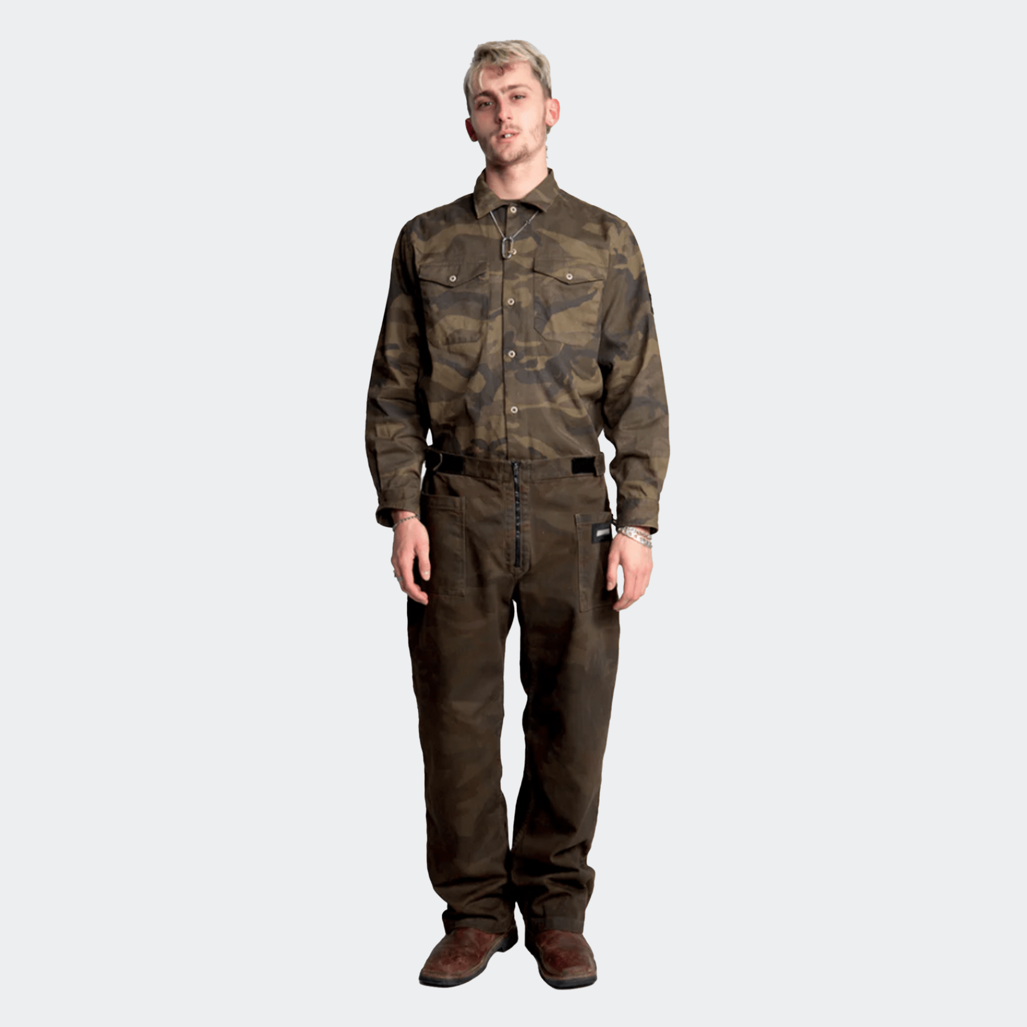 Aries Camo Walking Trousers - Dark Olive - Aries - State Of Play