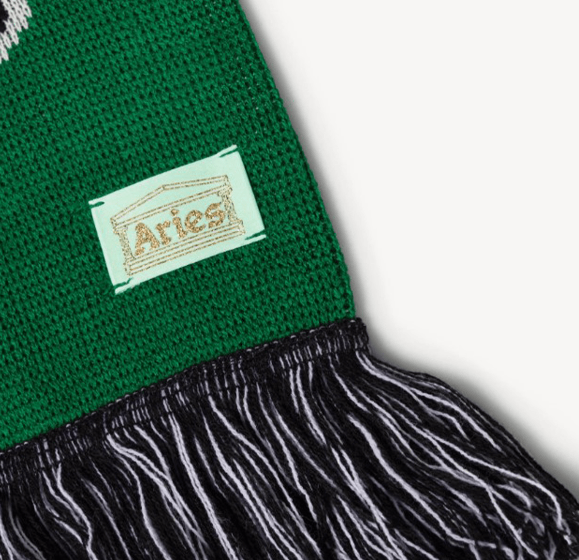 Aries Cult Of Aries Scarf - Black/Green - Aries - State Of Play