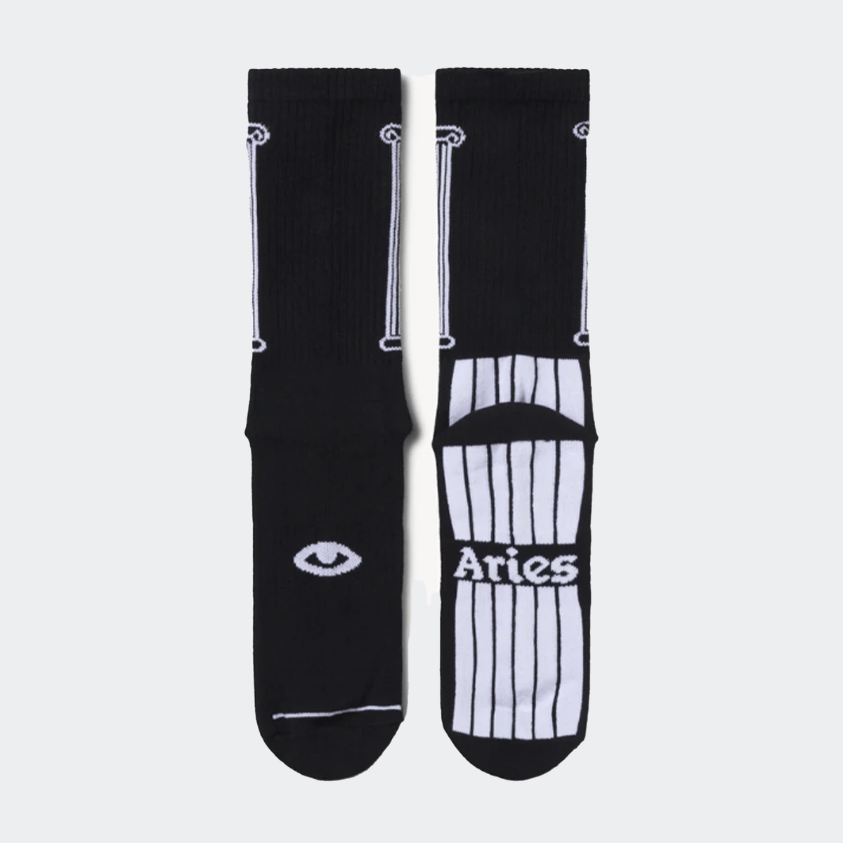 Aries Column Socks - Black - Aries - State Of Play