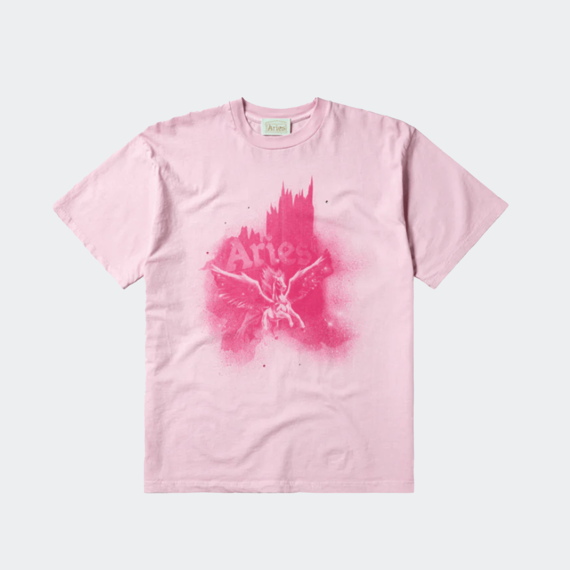 Aries Space Myth Crystal Short Sleeve Tee - Pink - Aries - State Of Play