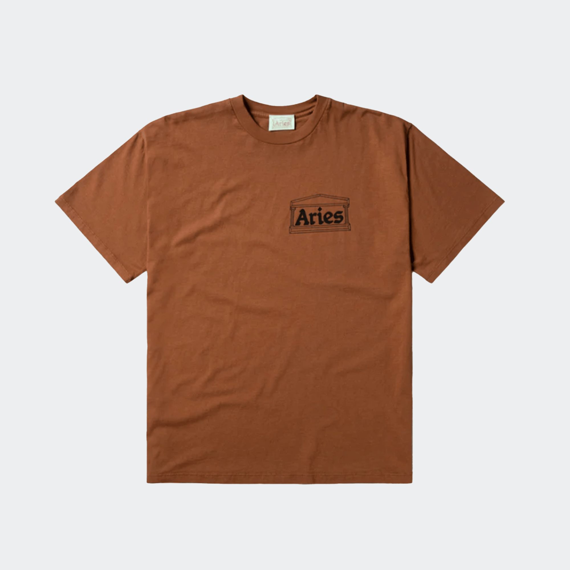 Aries Temple Short Sleeve Tee - Brown - Aries - State Of Play