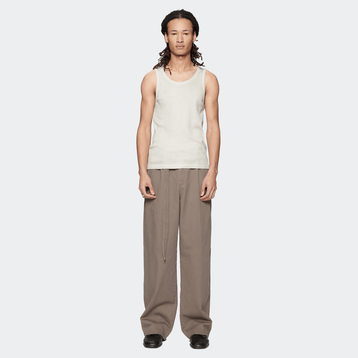 Beach Brains Pleated Work Pant - Gravel - Beach Brains - State Of Play