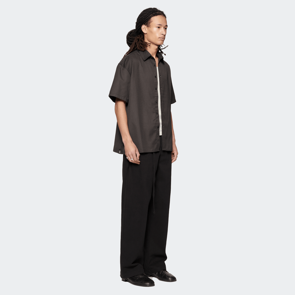 Beach Brains Shadow Suit Pant - Black Herringbone - Beach Brains - State Of Play