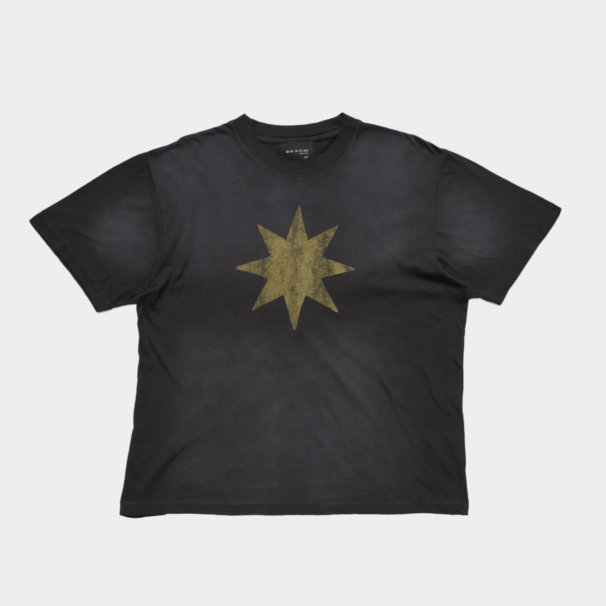 Beach Brains Star Baby Tee - Sun Faded Black - Beach Brains - State Of Play