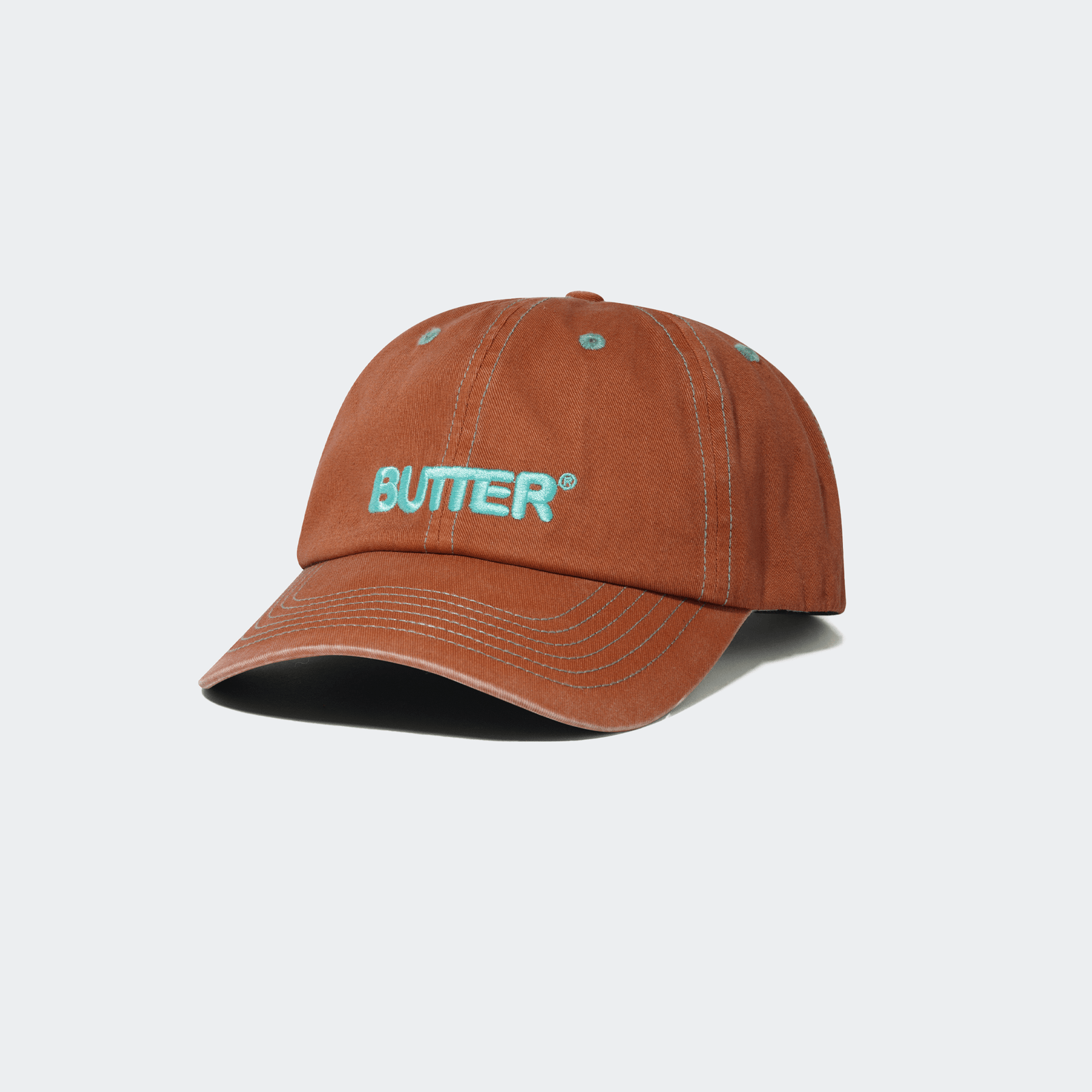 Butter Goods Rounded Logo 6 Panel Cap - Washed Sangria - Butter Goods - State Of Play
