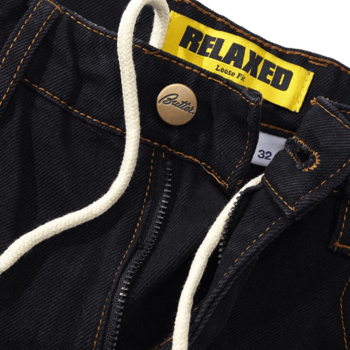 Butter Goods Relaxed Denim Jeans - Washed Black - Butter Goods - State Of Play