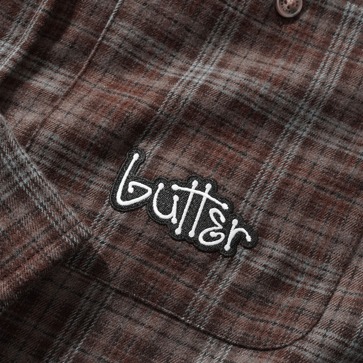 Butter Goods Connection Long Sleeve Shirt - Brown/Blue - Butter Goods - State Of Play