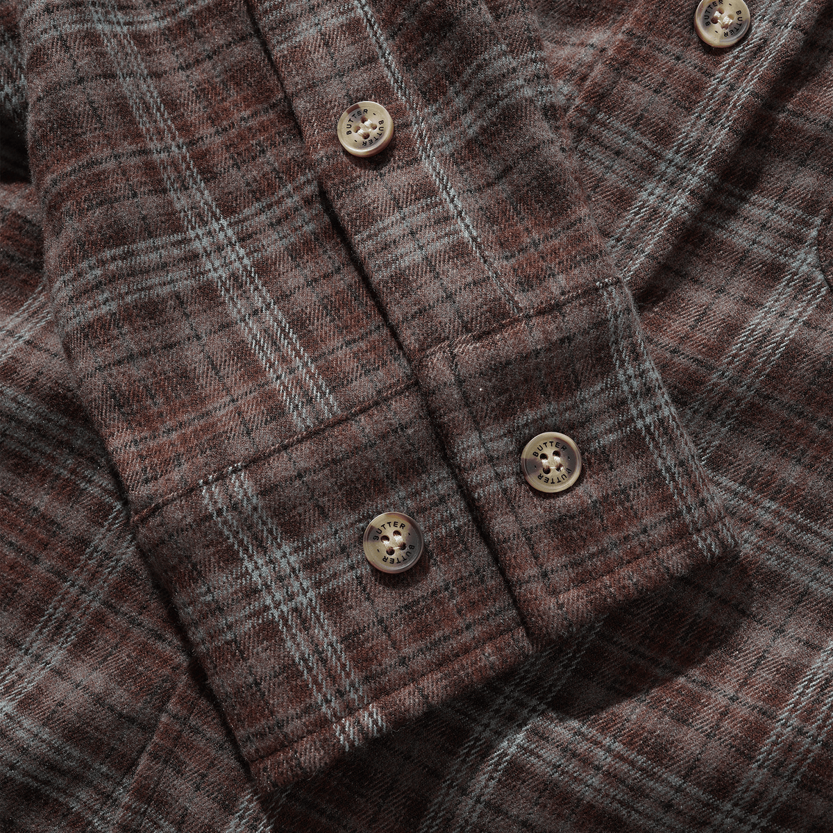 Butter Goods Connection Long Sleeve Shirt - Brown/Blue - Butter Goods - State Of Play