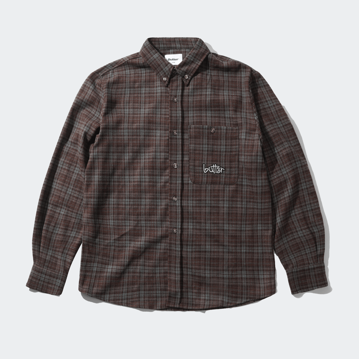 Butter Goods Connection Long Sleeve Shirt - Brown/Blue - Butter Goods - State Of Play