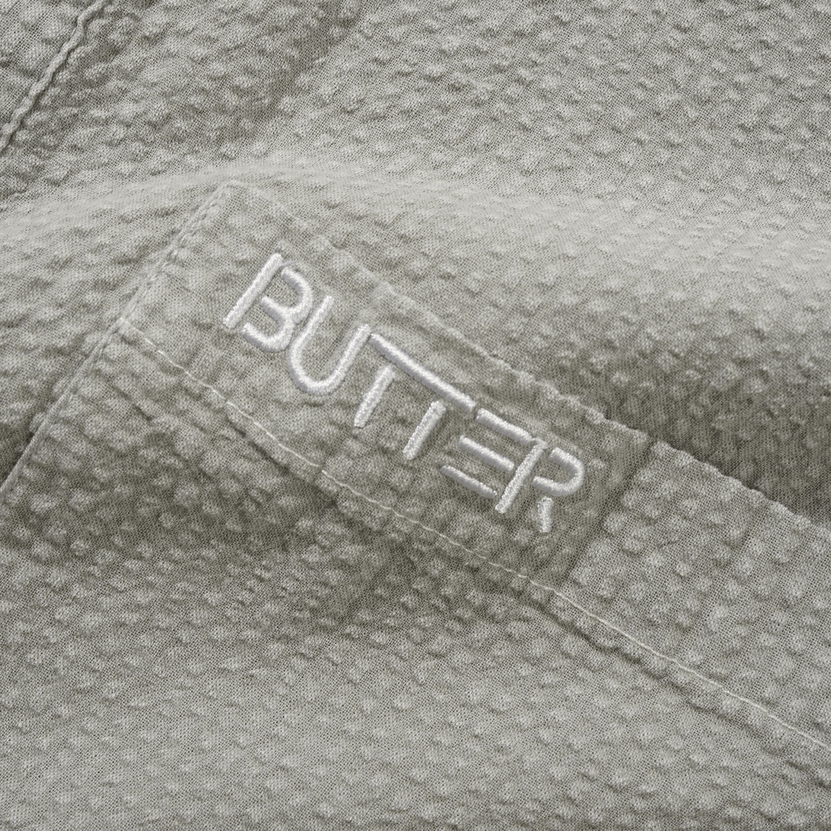Butter Goods Overdye Seersucker Short Sleeve Shirt - Grey - Butter Goods - State Of Play