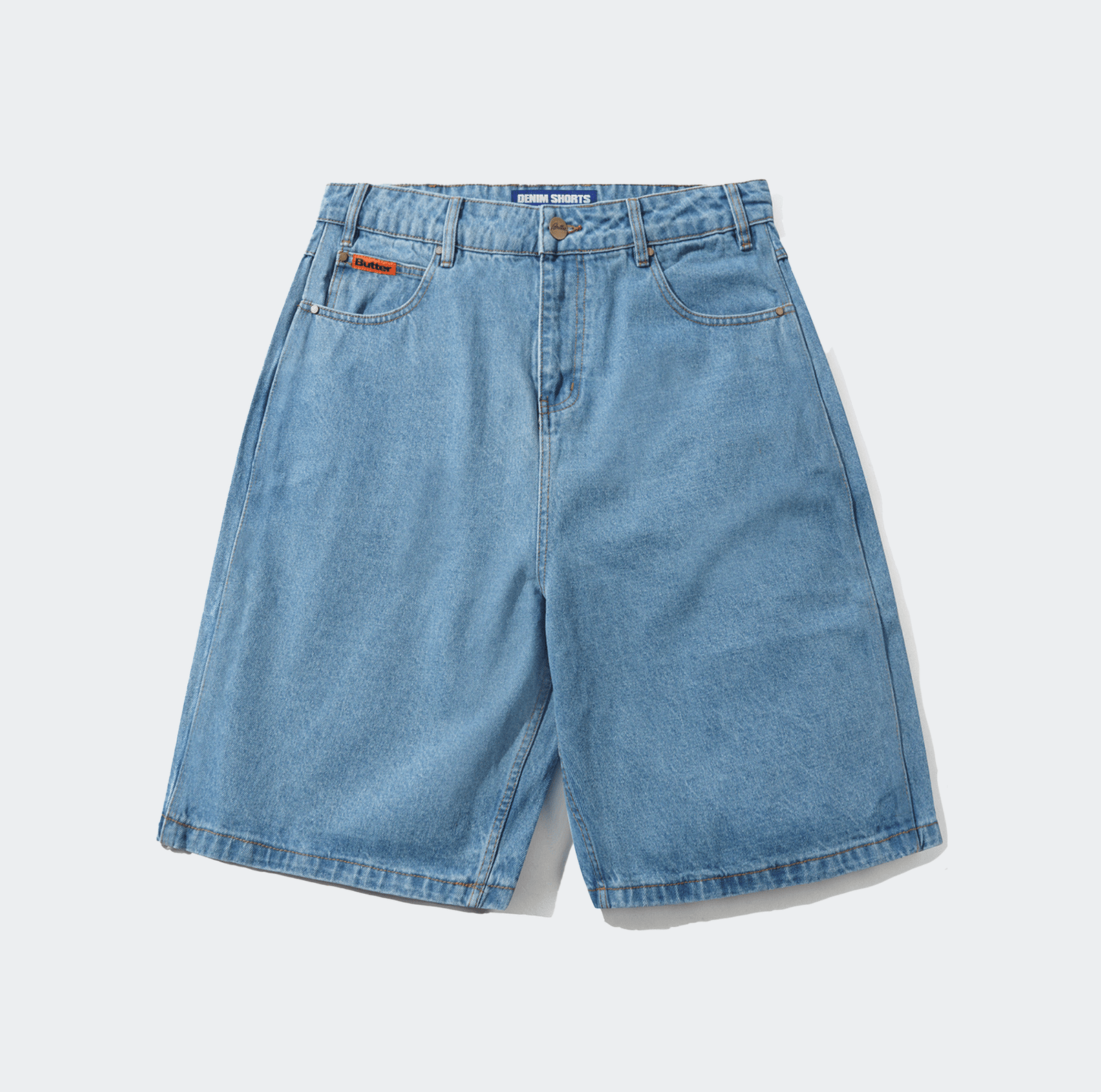 Butter Goods Baggy Denim Shorts - Washed Indigo - Butter Goods - State Of Play