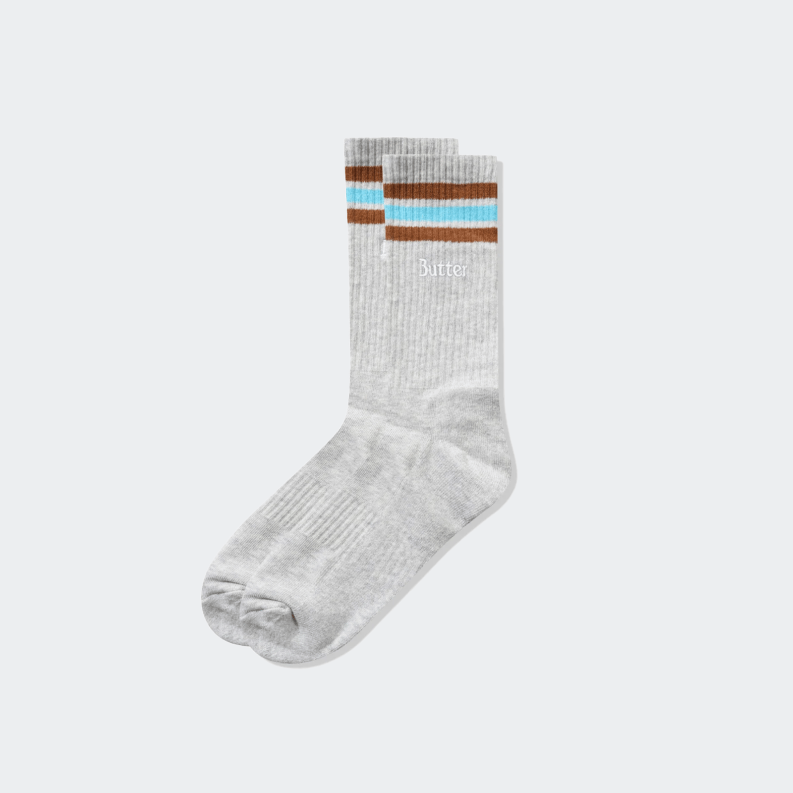 Butter Goods Stripe Socks - Ash - Butter Goods - State Of Play