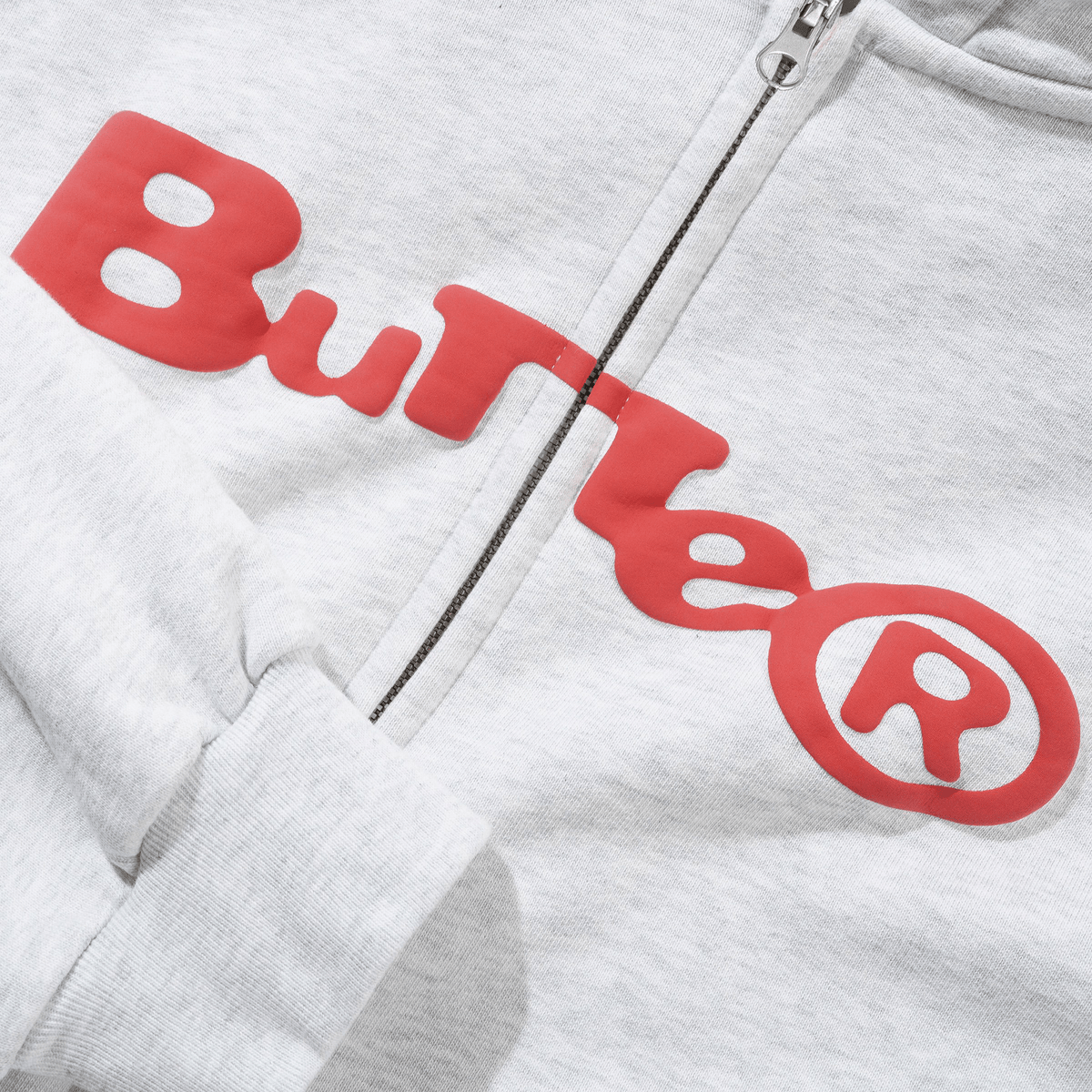 Butter Goods Registered Zip Thru Hood - Ash - Butter Goods - State Of Play