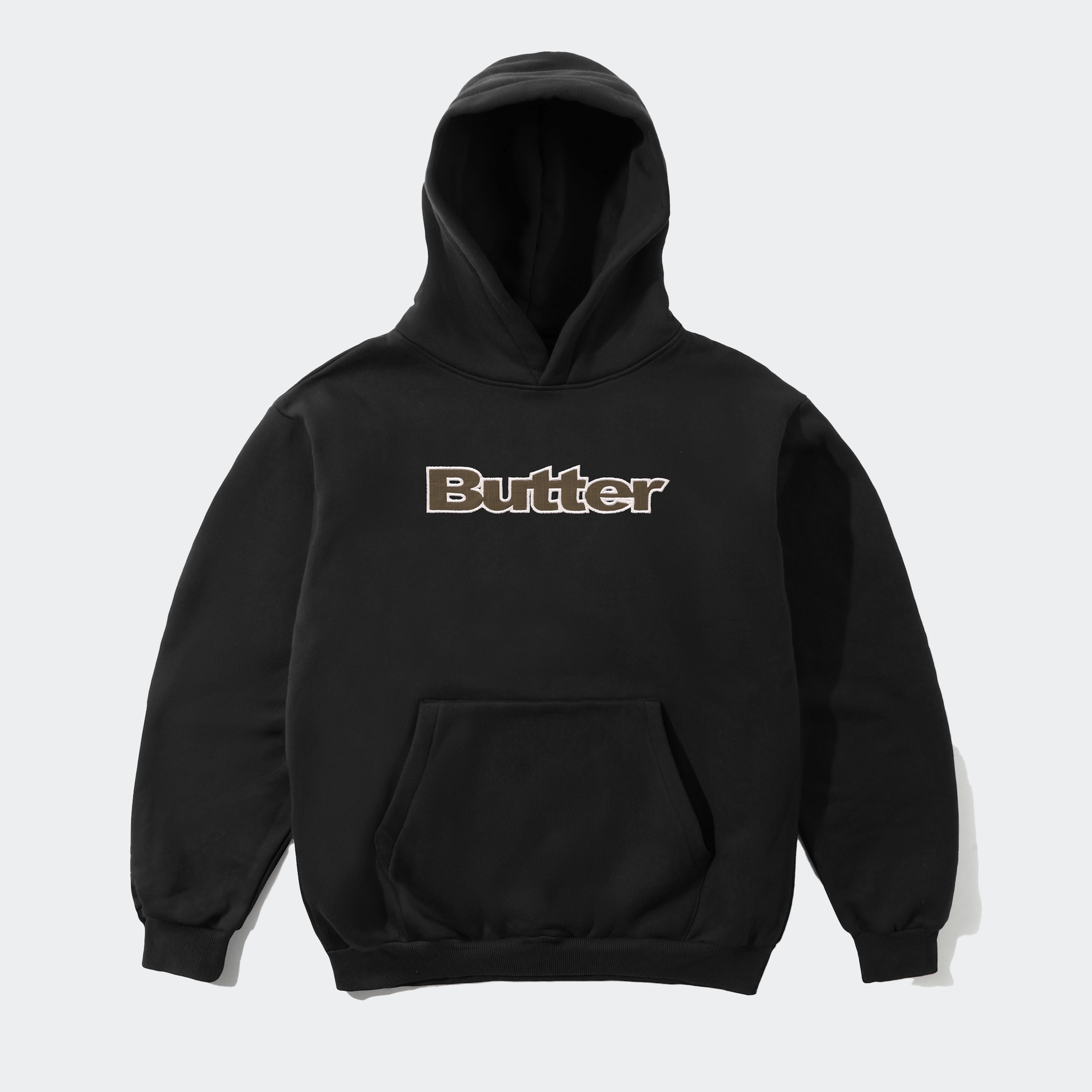 Butter Goods Ripstop Logo Applique Pullover Hood - Black - Butter Goods - State Of Play