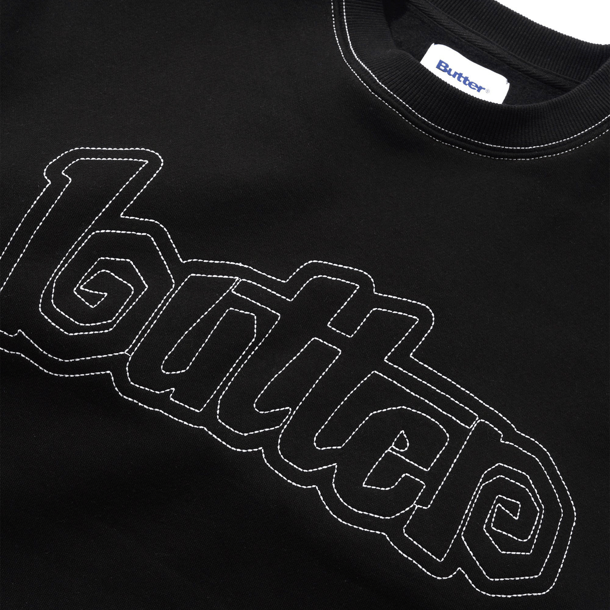 Butter Goods Swirl Crewneck - Black - Butter Goods - State Of Play