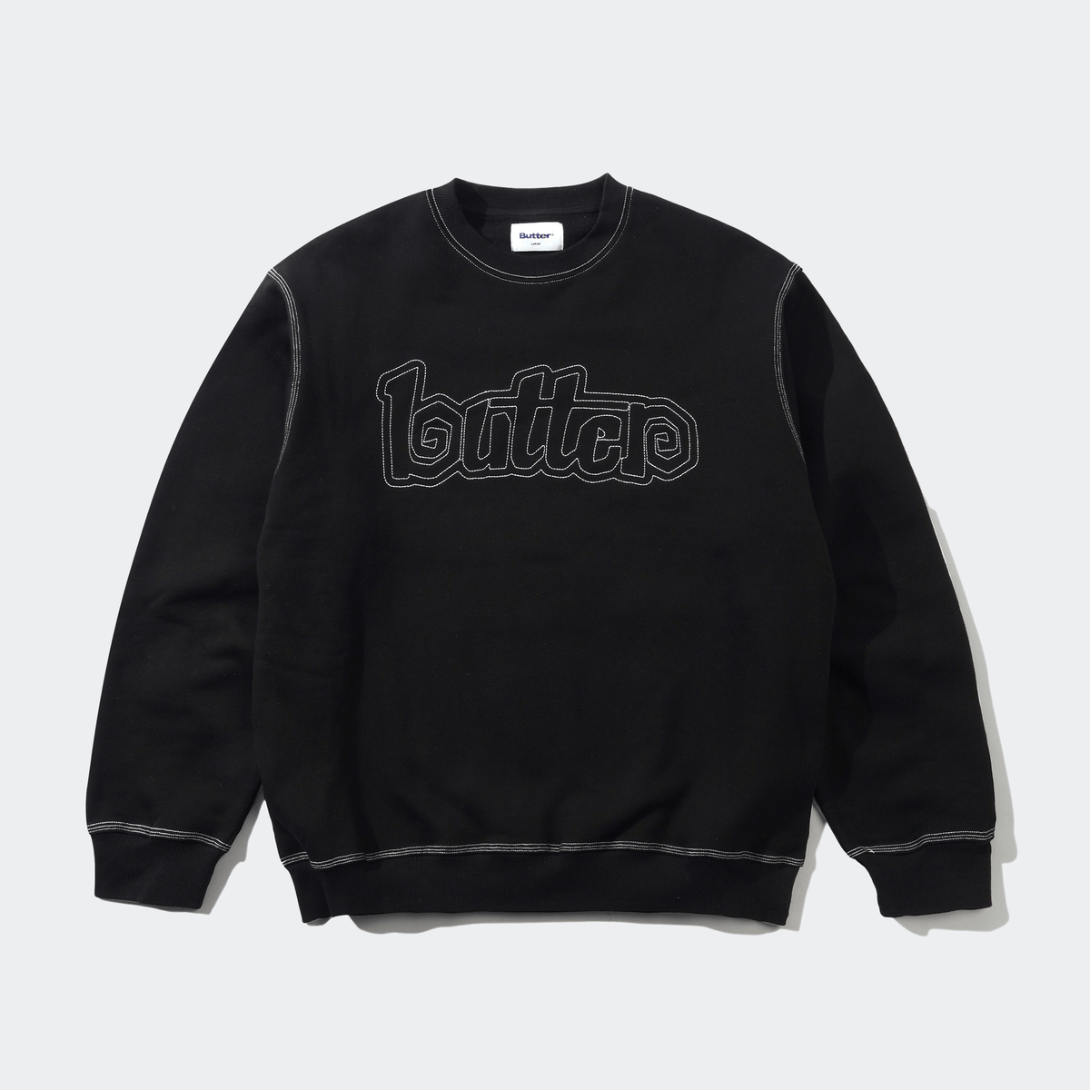 Butter Goods Swirl Crewneck - Black - Butter Goods - State Of Play