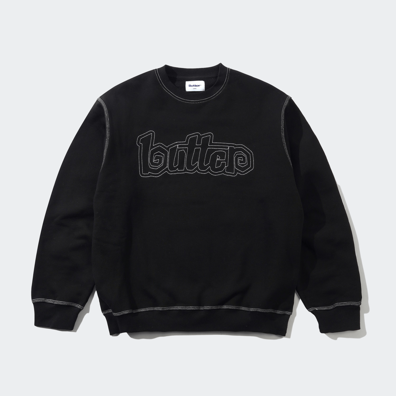 Butter Goods Swirl Crewneck - Black - Butter Goods - State Of Play