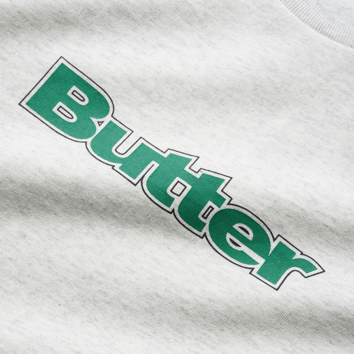 Butter Goods Outline Logo Short Sleeve Tee - Ash - Butter Goods - State Of Play