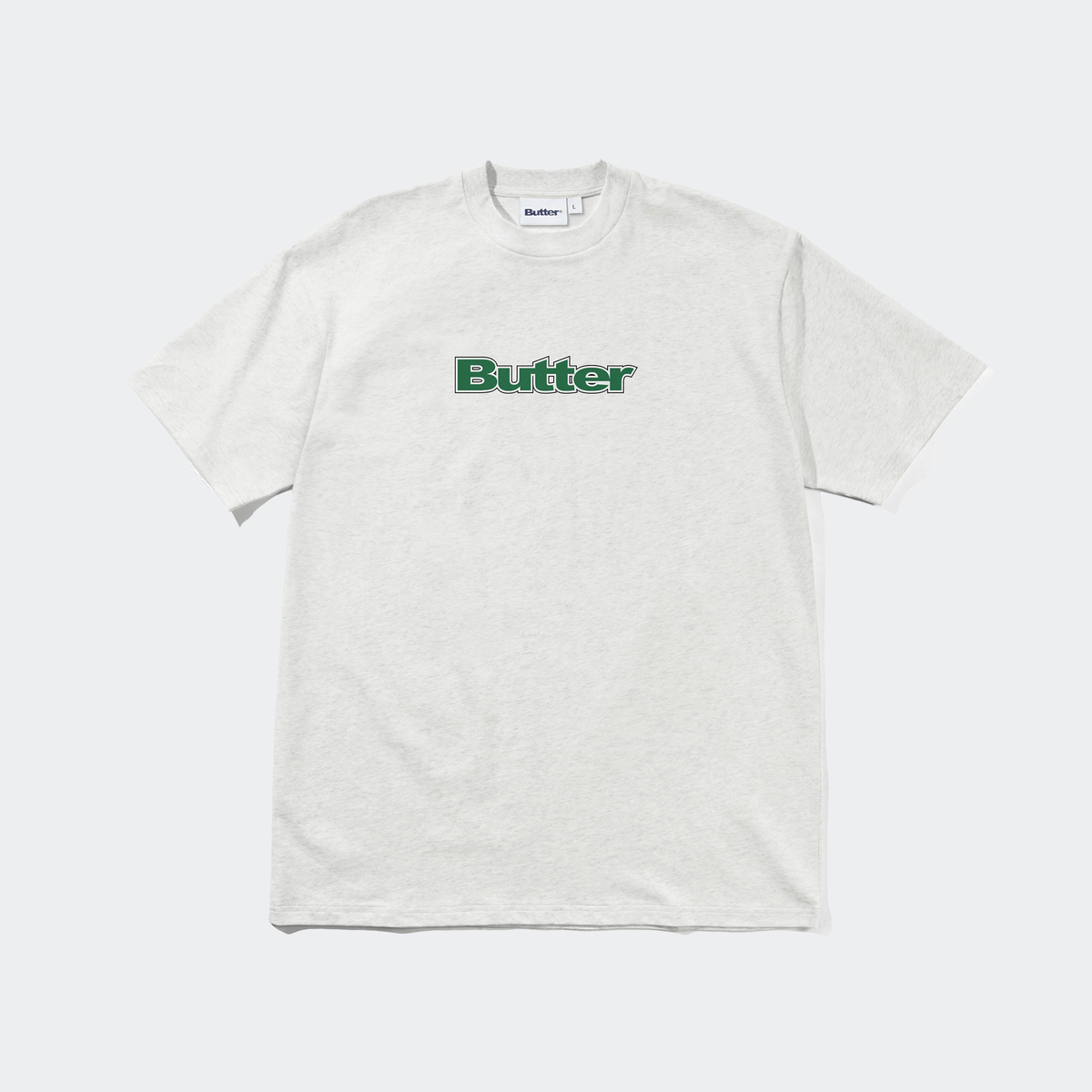 Butter Goods Outline Logo Short Sleeve Tee - Ash - Butter Goods - State Of Play