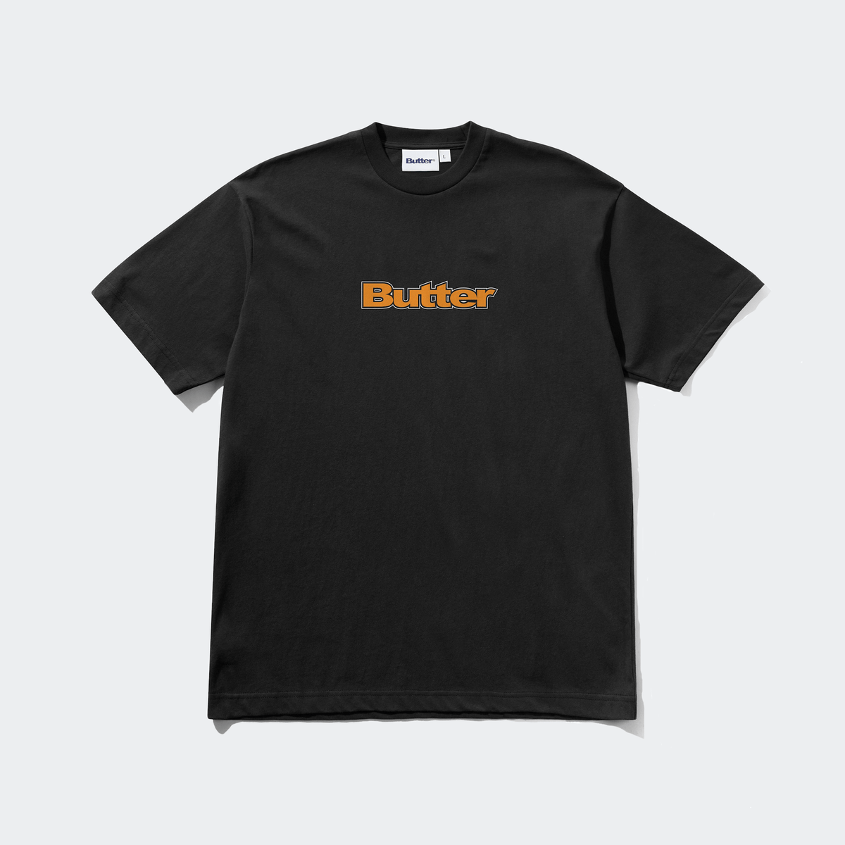 Butter Goods Outline Logo Short Sleeve Tee - Black - Butter Goods - State Of Play