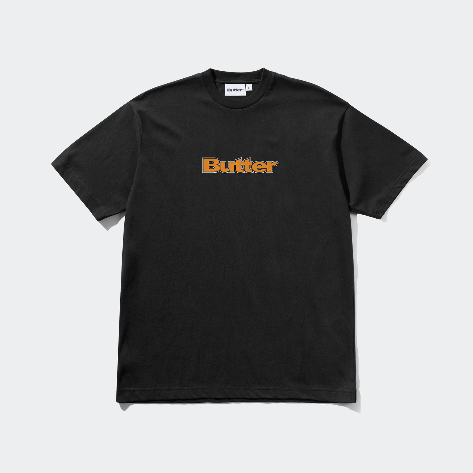 Butter Goods Outline Logo Short Sleeve Tee - Black - Butter Goods - State Of Play