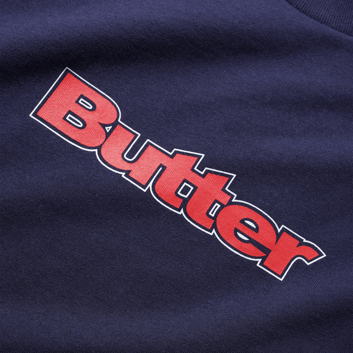 Butter Goods Outline Logo Short Sleeve Tee - Navy - Butter Goods - State Of Play