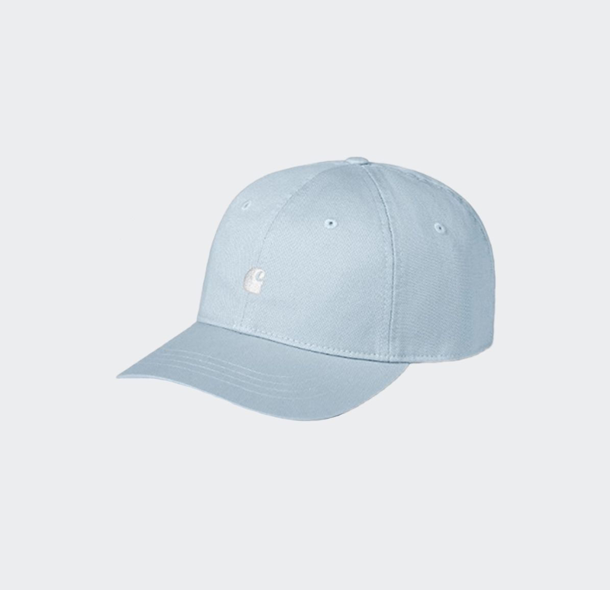 Carhartt WIP Madison Logo Cap - Frosted Blue/White - Carhartt WIP - State Of Play