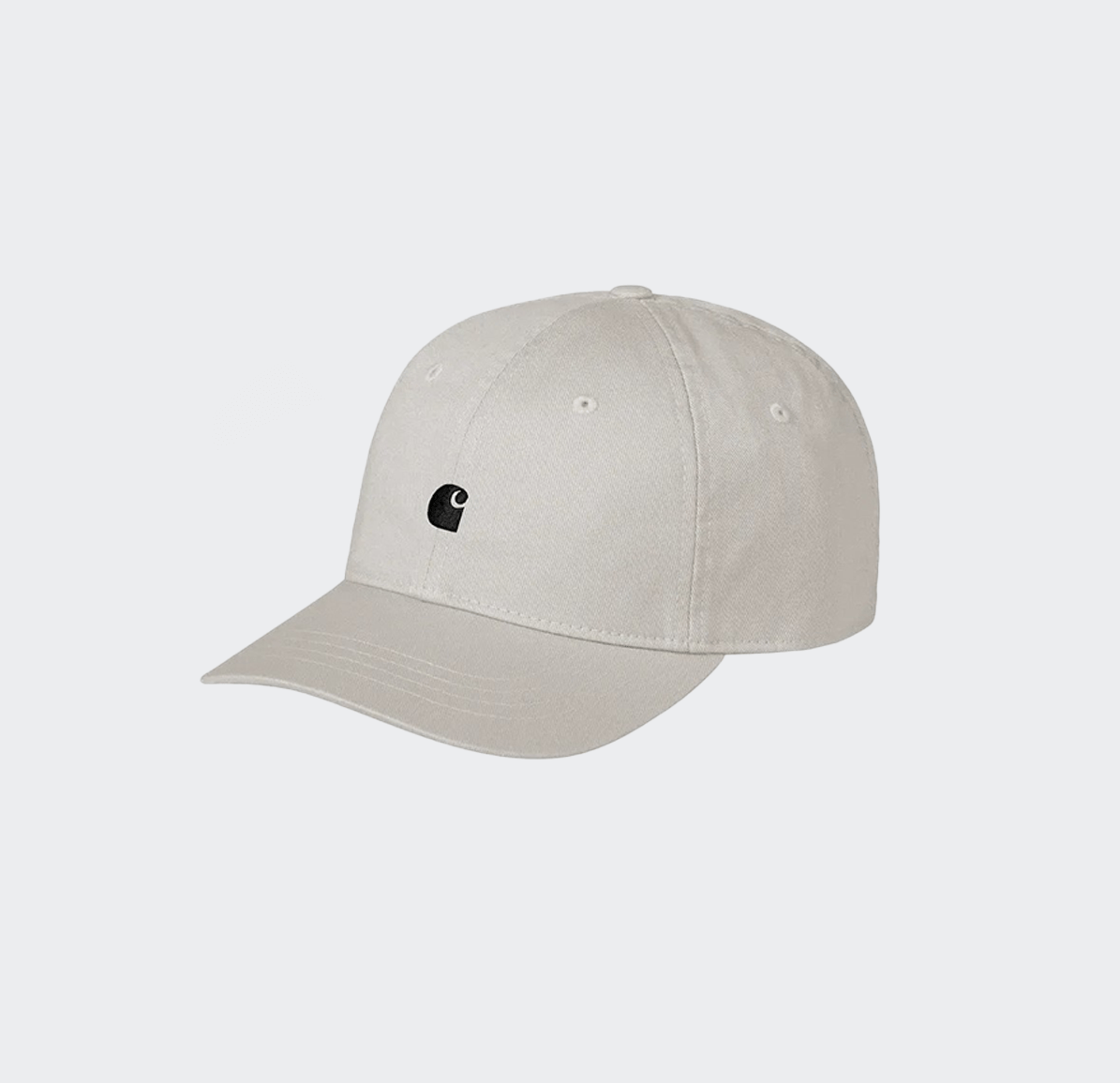 Carhartt WIP Madison Logo Cap - Moonbeam/Black - Carhartt WIP - State Of Play