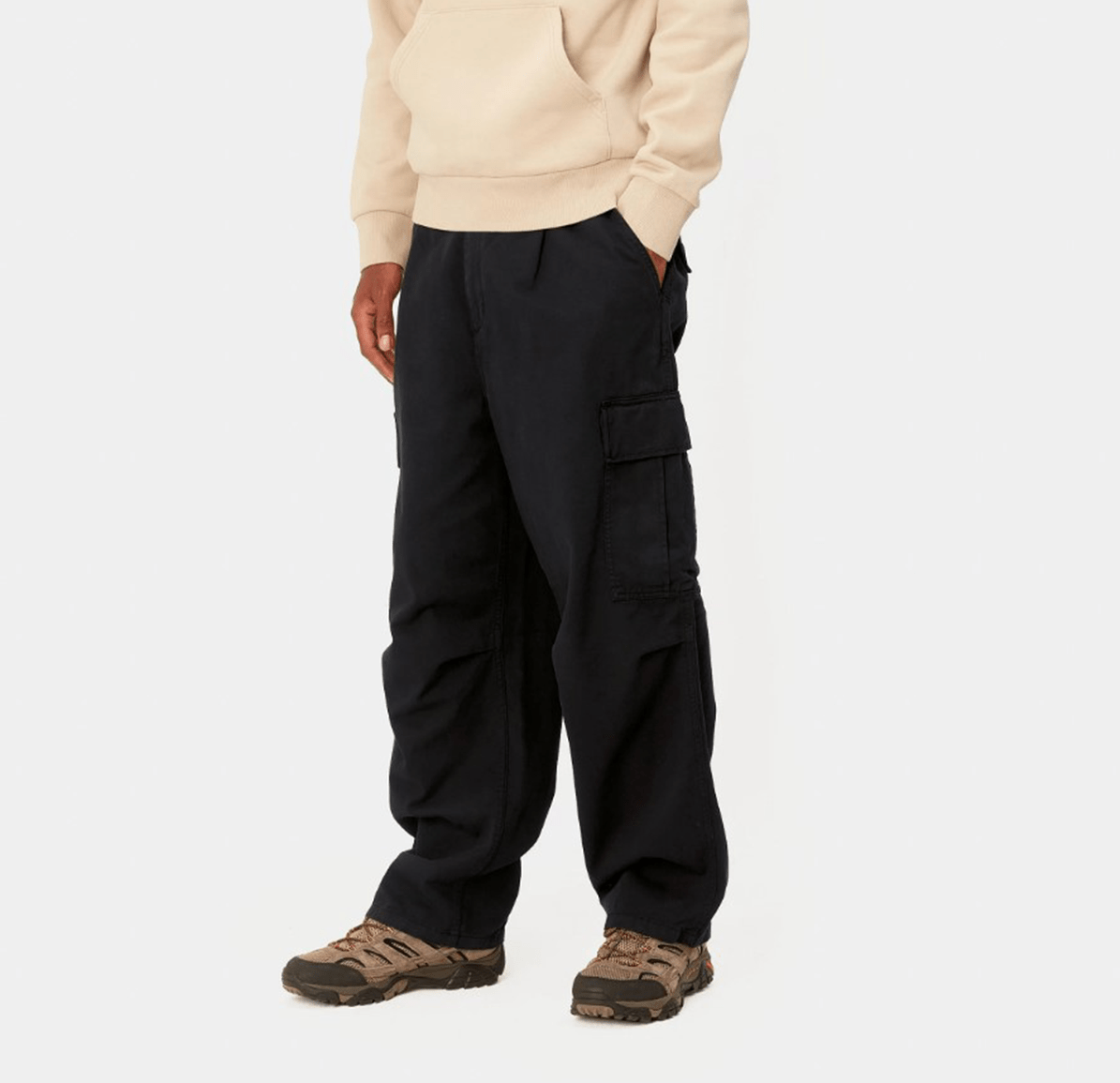 Carhartt WIP Cole Cargo Pant Garment Dyed - Black - Carhartt WIP - State Of Play