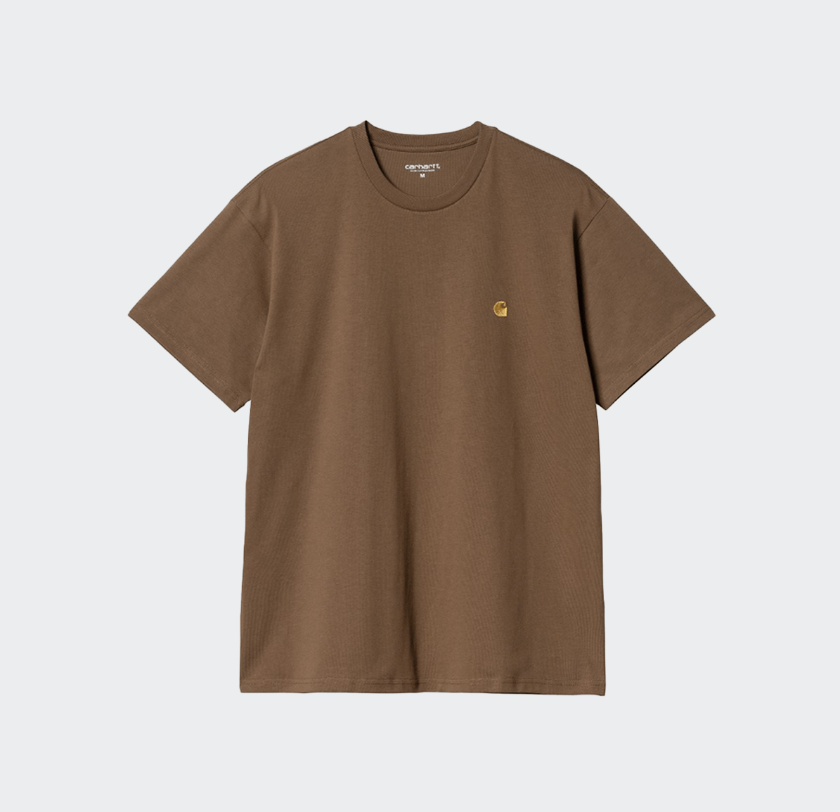 Carhartt WIP Short Sleeve Chase Tee Shirt - Chocolate/Gold - Carhartt WIP - State Of Play