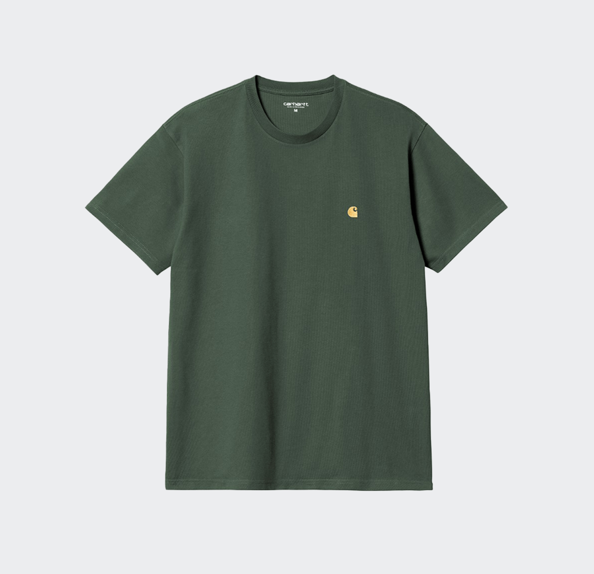 Carhartt WIP Short Sleeve Chase Tee Shirt - Sycamore Tree/Gold - Carhartt WIP - State Of Play