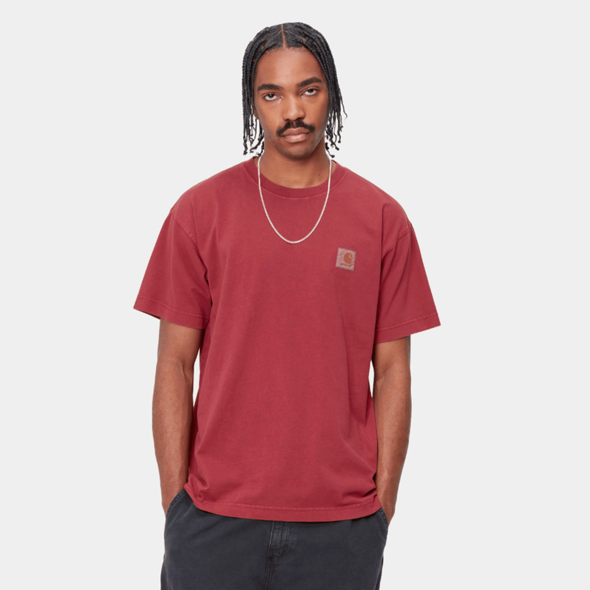 Carhartt WIP Short Sleeve Vista Tee Shirt - Scarlet - Carhartt WIP - State Of Play