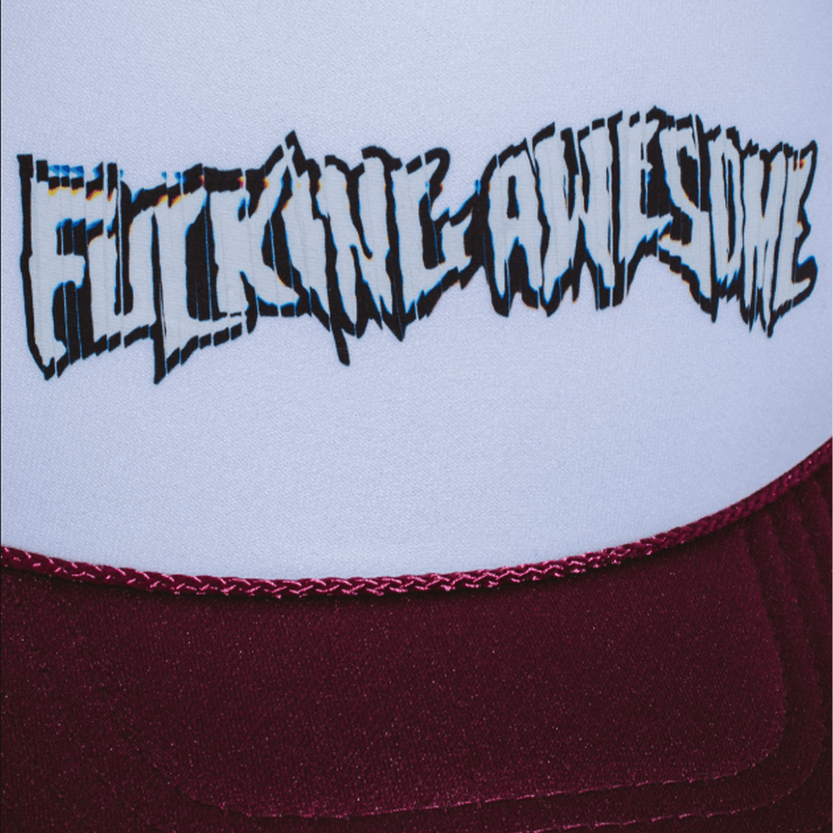 Fucking Awesome Scanner Warp Stamp Trucker Hat - Maroon - Fucking Awesome - State Of Play