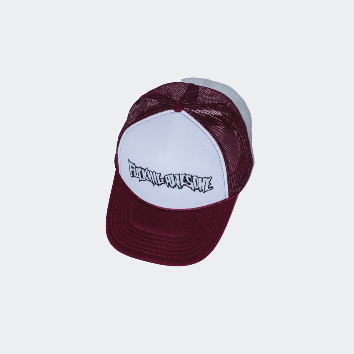 Fucking Awesome Scanner Warp Stamp Trucker Hat - Maroon - Fucking Awesome - State Of Play