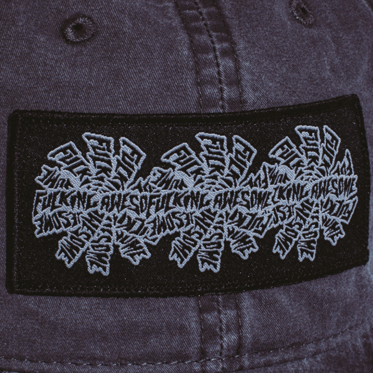 Fucking Awesome Three Spiral Edge Stitch Six Panel Hat - Charcoal - Fucking Awesome - State Of Play